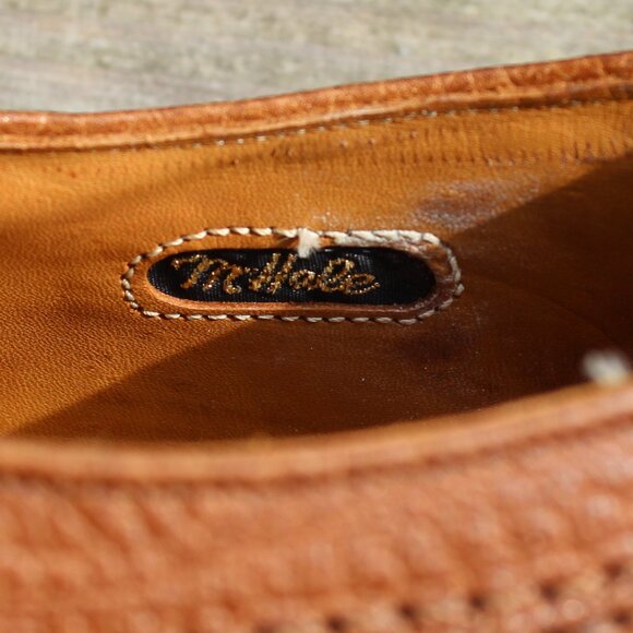 NOS Vintage the McHale Shoe Pebbled Brown Leather Derby, 7 EEE, Made in Canada - Picture 12 of 14